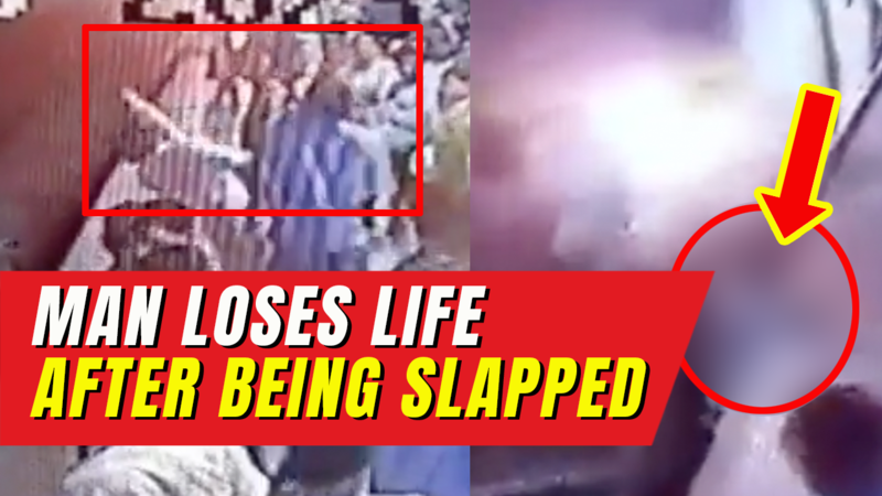 CCTV: Man gets crushed under train after being slapped by another man ...