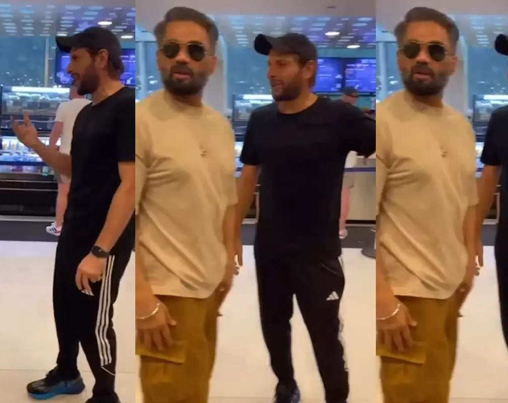 
VIRAL video! Suniel Shetty meets ex-Pakistani cricketer Shahid Afridi and his daughters in DUBAI
