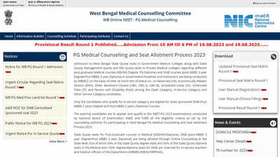 West Bengal NEET PG Counselling 2023: 1st Seat Allocation Results ...