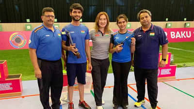 India clinch mixed team air pistol gold at World Championship