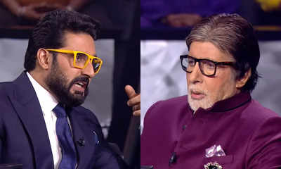 Kaun Banega Crorepati 15: Abhishek Bachchan mimics his father Amitabh Bachchan’s running commentary when they watch a football match together