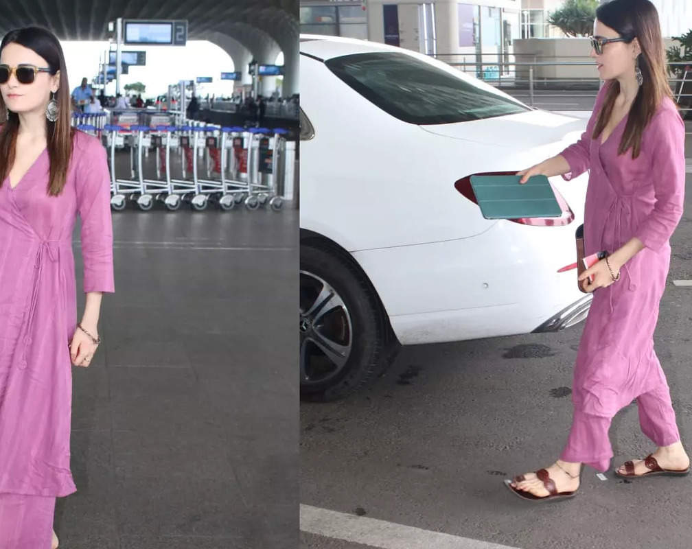 
'Angrezi Medium' actress Radhika Madan shows off her elegance in traditional attire, gets spotted at the airport
