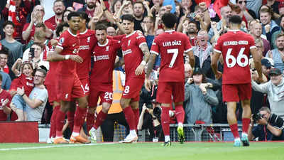 EPL: Liverpool claim comeback win over Bournemouth despite Mac Allister red card