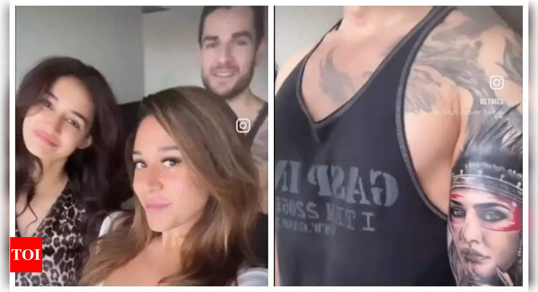 Disha Patani’s rumoured boyfriend Aleksander Alex Ilic gets her face tattooed on his arm – WATCH video | Hindi Movie News