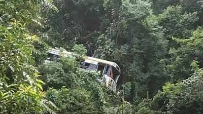 Two dead, over 20 injured as bus plunges into valley on Paderu ghat road in Andhra Pradesh