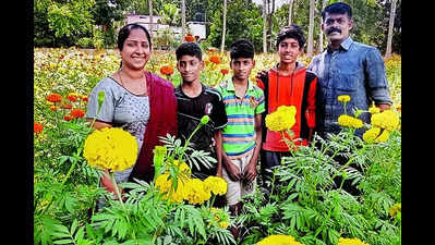 Happiness blooms as ASI and family take to marigold farming