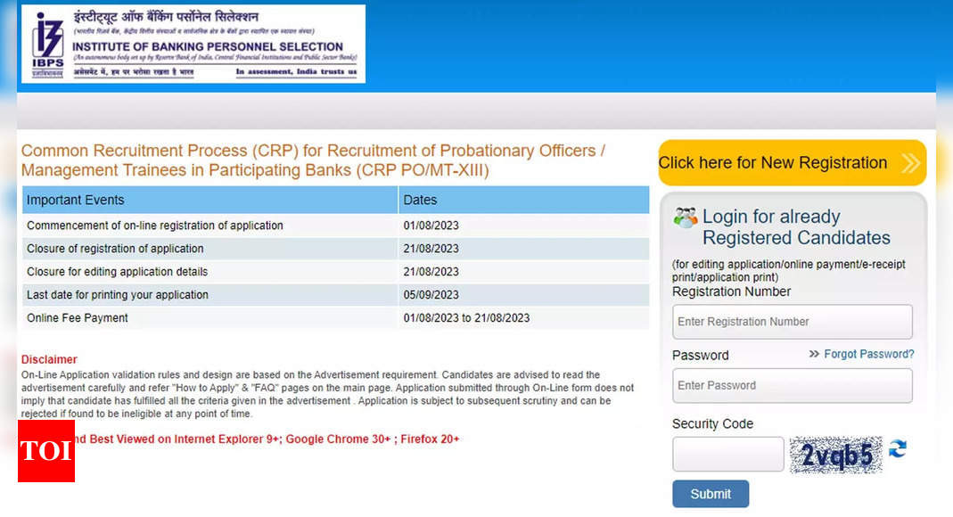 IBPS PO/MT and SO Recruitment 2023: Registration closes today, apply on ibps.in