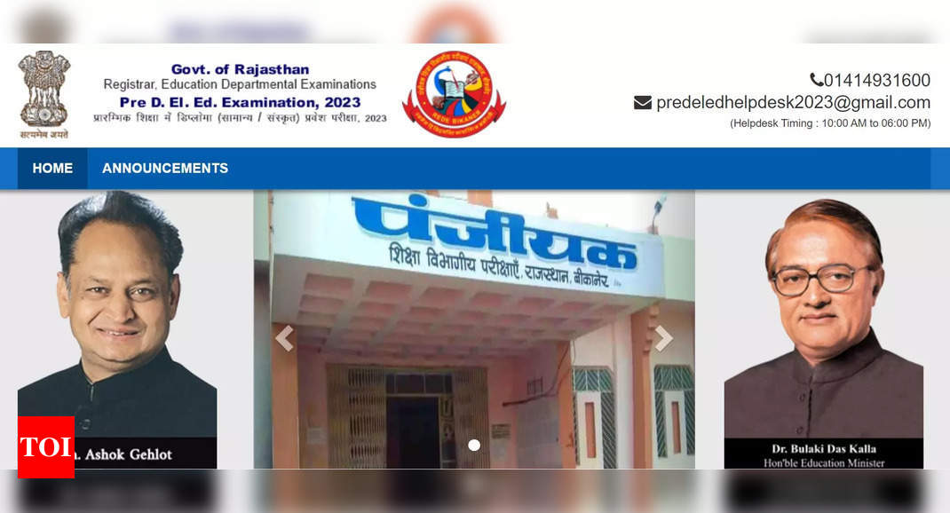 Rajasthan Pre-DElEd Admit Card 2023 expected today on panjiyakpredeled.in, direct link here