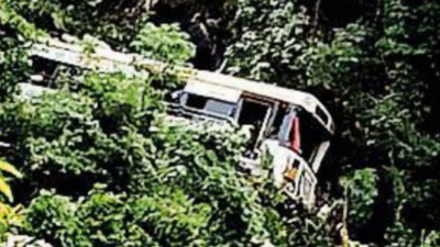 Two dead as bus plunges into valley on Paderu ghat road