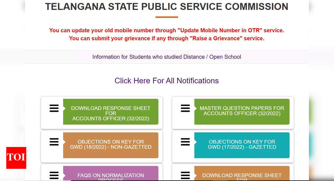 TSPSC Answer Key 2023 released for AO, JAO & other exams on tspsc.gov.in, direct link here
