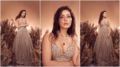 Raashi Khanna exudes grace in a champagne gown
