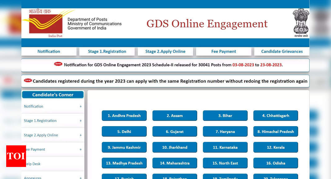 India Post GDS Registration 2023 closing today on indiapostgdsonline.gov.in, apply for 30,041 vacancies