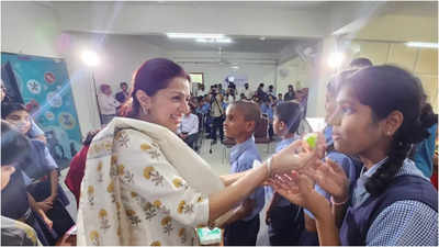 Bhumika Chawla spends time with hearing-impaired kids on her birthday, gifts them hearing aids