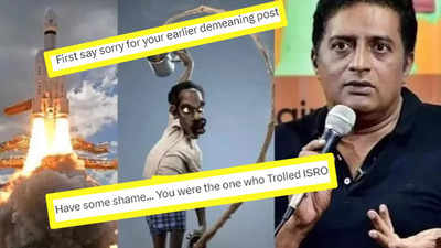 Prakash Raj gets trolled for congratulating ISRO on the success of Chandrayaan-3 mission; netizen asks him to 'say sorry' for his 'earlier demeaning post'