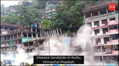 Massive landslide in Kullu, Himachal Pradesh
