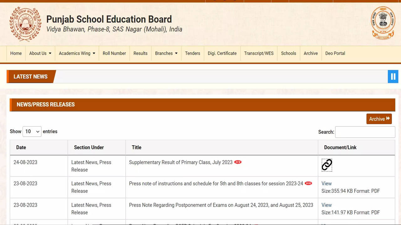 Pseb 10th Result 2022: Direct Link Activated @pseb.ac.in, Check