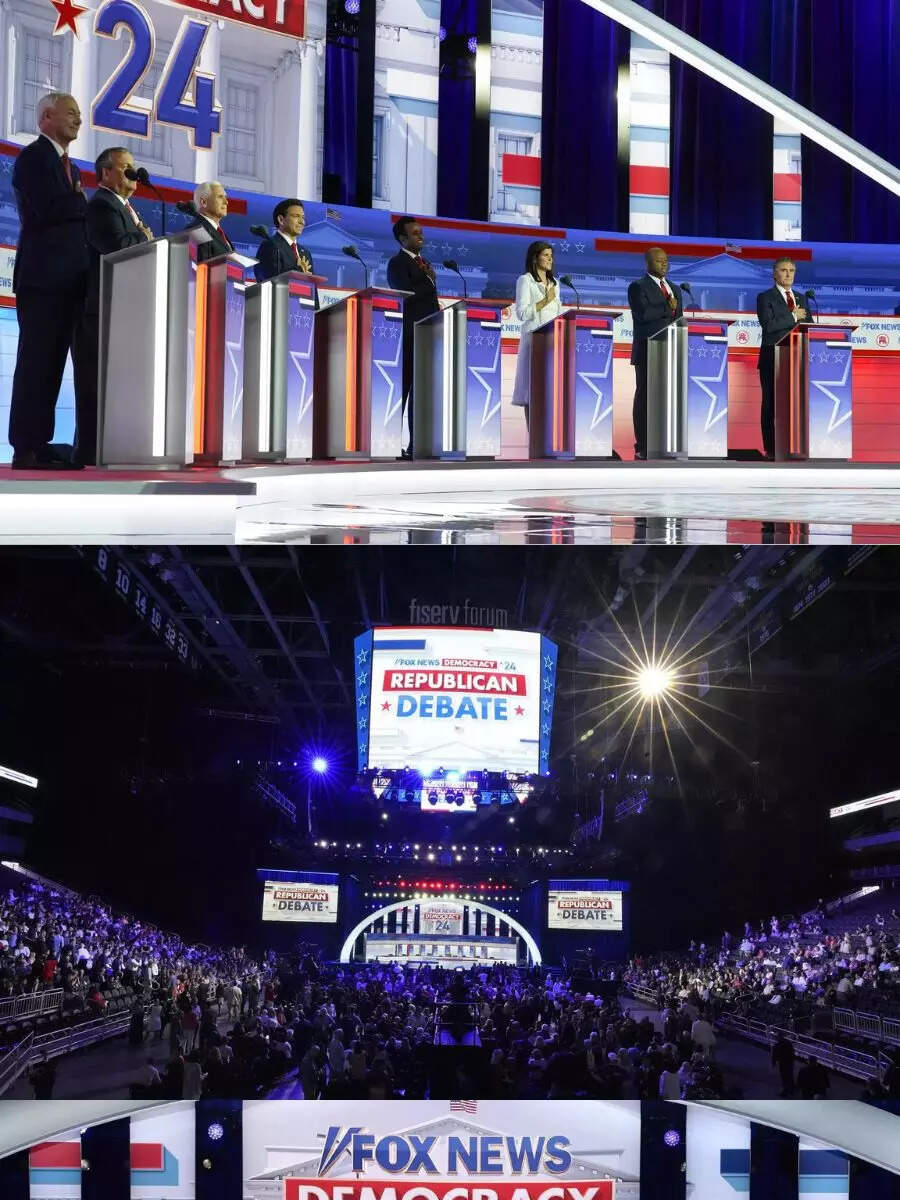 Republican candidates face-off at 2024 election campaign's first debate ...