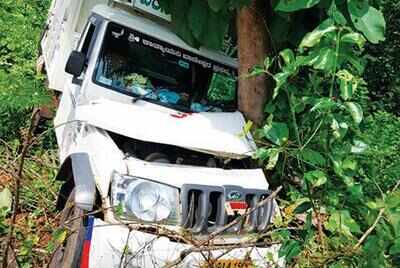 Tree stops car’s fall into 20m gorge | Goa News - Times of India