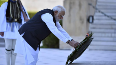 PM Modi begins engagements in Greece by paying tribute to Tomb of unknown soldier