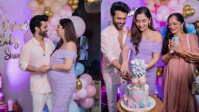 Soon-to-be parents Disha Parmar and Rahul Vaidya host baby shower, celebrate with friends and family
