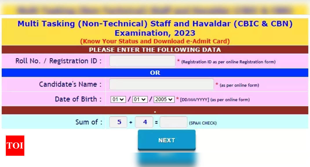 SSC MTS Admit Card 2023 released for Eastern region on sscer.org, download here