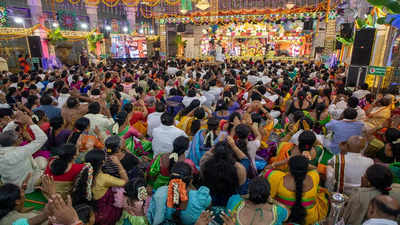 Thousands participate in 'Vara Lakshmi Vratam' at Tiruchanoor temple in Andhra Pradesh