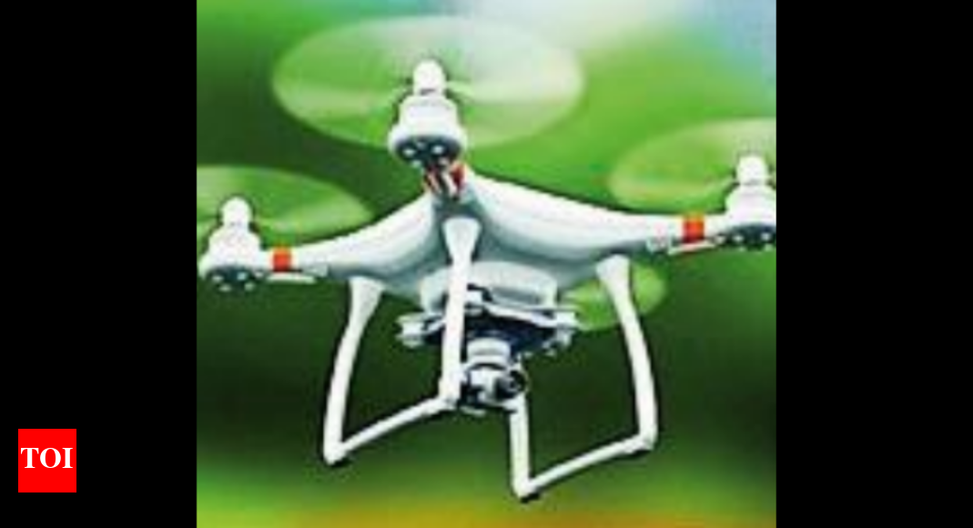 Drone Camera 2 held for flying drone camera over air force stn