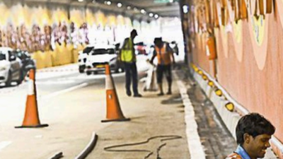 Flooded a while back, Pragati Maidan tunnel undergoes makeover