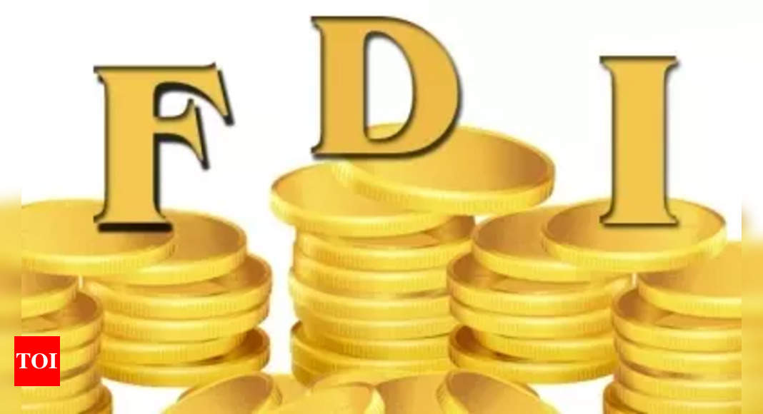 FDI equity inflows dip 34% to $10.94 billion in April-June 2023 – Times of India