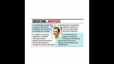 Godinho’s secretary files complaint after Chodankar’s sex scandal post