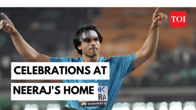 Watch: Celebrations at Neeraj Chopra's home in Panipat after he wins gold at World Athletics Championship