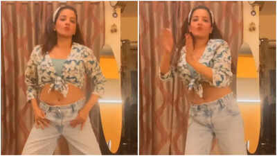 'Jawan': Monalisa steals heart with her dance moves to Shah Rukh Khan's song 'Chaleya'