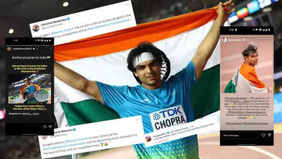 Neeraj Chopra becomes first Indian to win gold at World Athletics Championships; Kareena Kapoor, Anushka Sharma, Kangana Ranaut, Sanjay Dutt and other celebs hail Olympic medalist