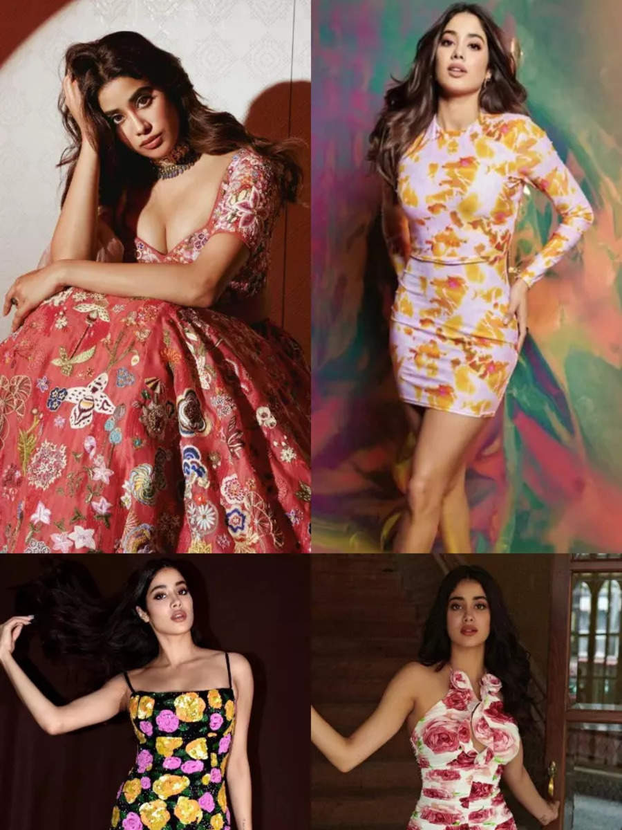 Janhvi Kapoor Blossoms in Gorgeous Floral Dresses | Times of India