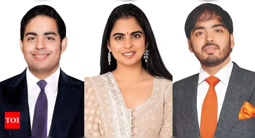 RIL 46th AGM: Ambani children join Reliance board; All you need to know about Akash, Isha and Anant Ambani – Times of India