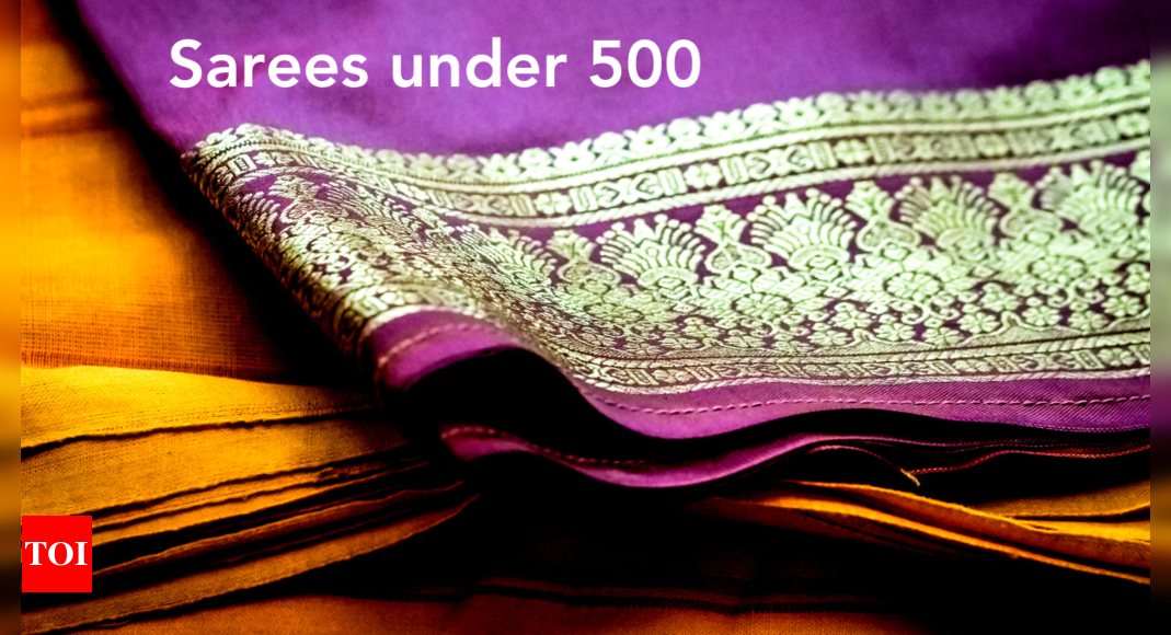 Party Wear Border Saree Under 500 Rupees, 6 m (with blouse piece
