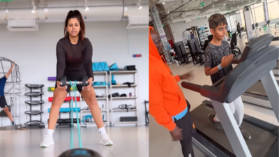 Dalljiet Kaur shares a glimpse of son Jaydon hitting the gym, writes 'I don't encourage weights below 10, but I encourage strength training to get their posture right'