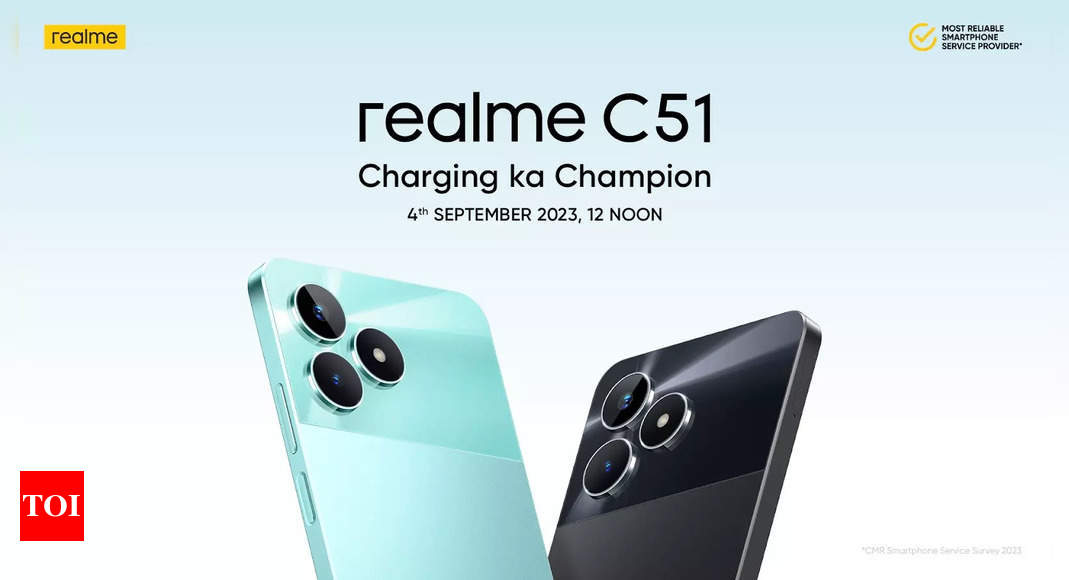 Realme C51 smartphone with mini capsule design to launch in India on September 4 – Times of India