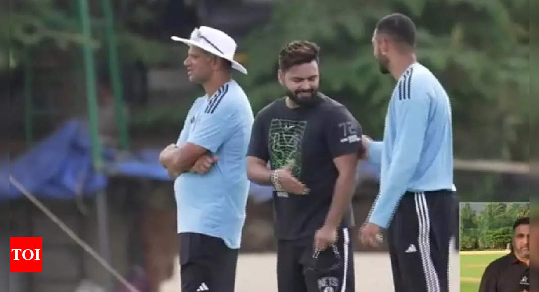 Watch: Rishabh Pant visits India’s training camp ahead of Asia Cup | Cricket News – Times of India