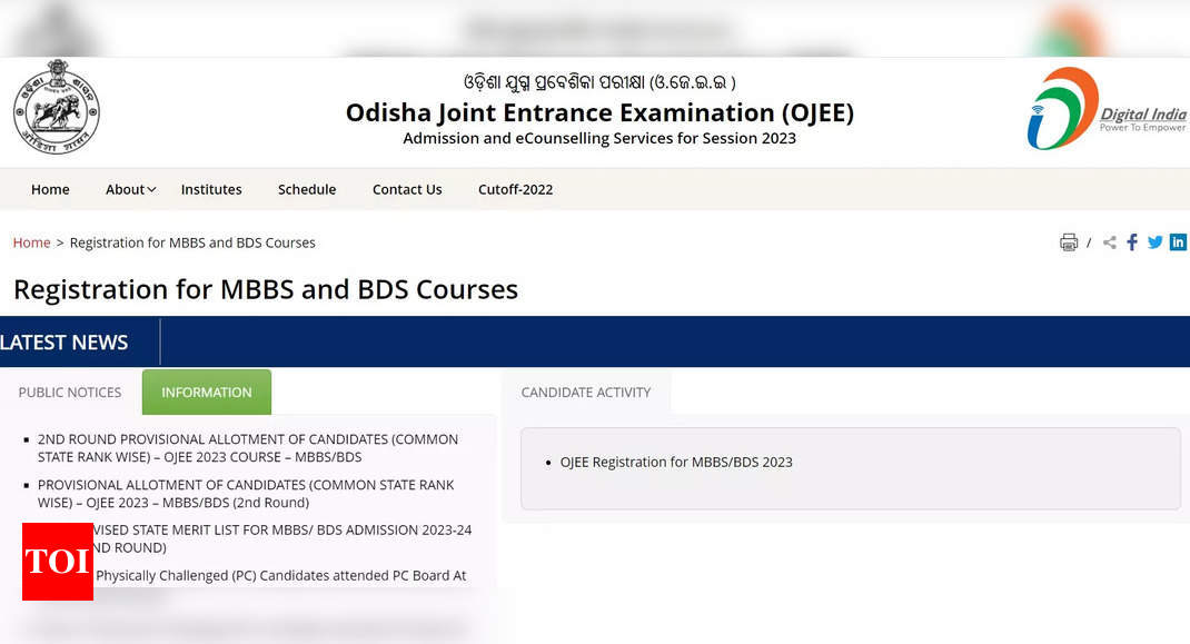 Odisha NEET Counselling 2023: Round 2 seat allotment result announced for MBBS & BDS at ojee.nic.in, download link here