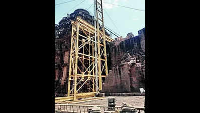 ASI resumes platform work at Konark Temple