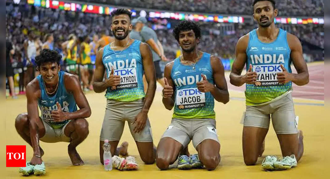 Once a Railways ticket checker, Rajesh Ramesh makes India proud with relay show | More sports News – Times of India