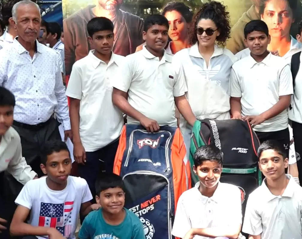 
BIG gesture! 'Ghoomer' star Saiyami Kher distributes cricket kits to underprivileged kids
