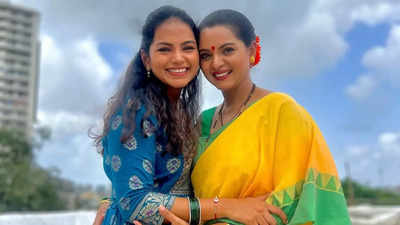 Marathi actresses and siblings Titeeksha Tawde and Khushboo Tawde tie Rakhi to each other and celebrate Raksha Bandhan in a unique way