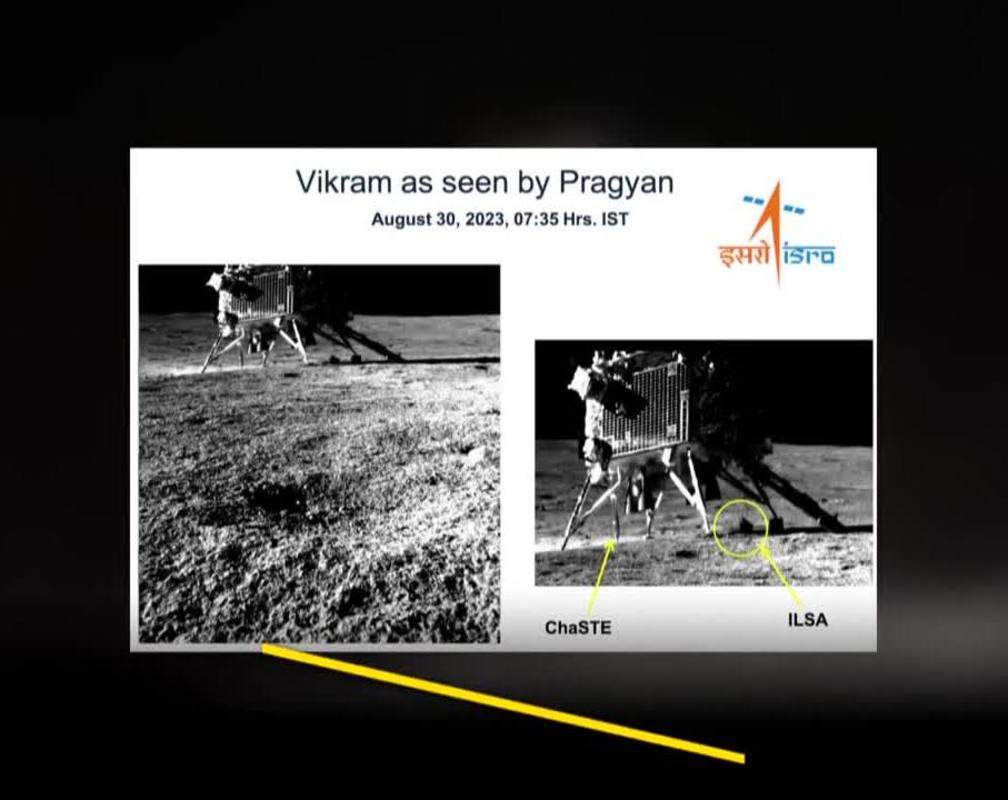 
ISRO's lunar success, Pragyan rover captures Vikram Lander on Moon
