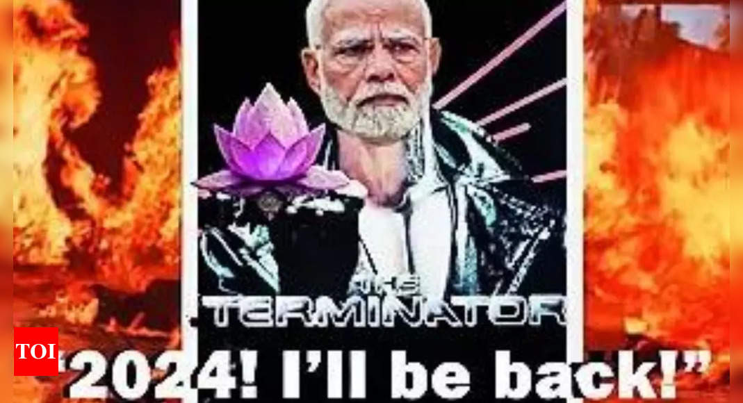‘2024! I’ll be back,’ says BJP poster featuring ‘Terminator’ PM | India News – Times of India
