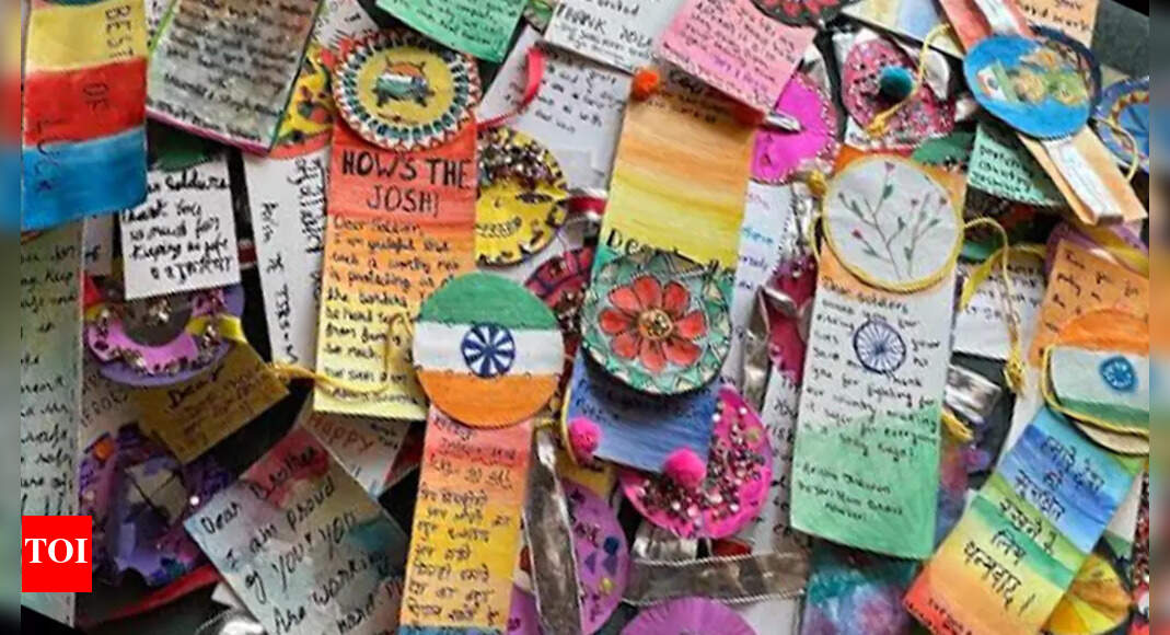 Gurgaon school students prepare 10,000 handcrafted rakhis for soldiers ...