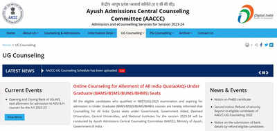 AYUSH NEET UG Counselling 2023: Registration For Round 1 Begins ...