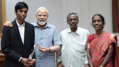 'You personify passion and perseverance': PM Modi meets chess prodigy Praggnanandhaa
