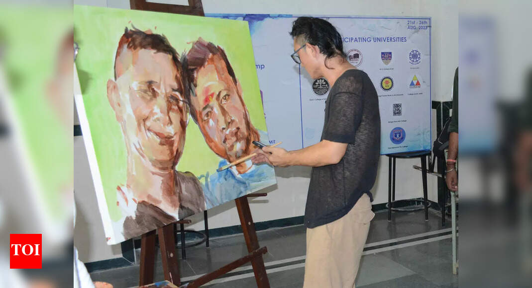 Artists and students showcase their creativity at an international art ...